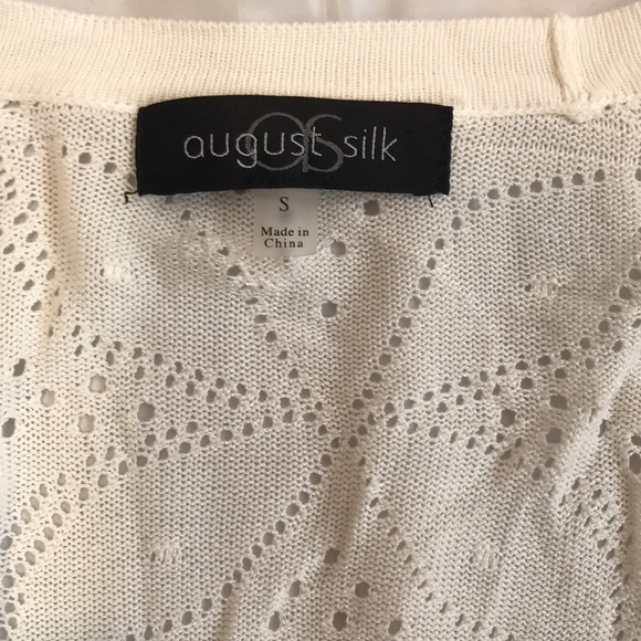 August silk flowing cardigan. Beautiful elegant design with pleated skirt bottom - Picture 6 of 6